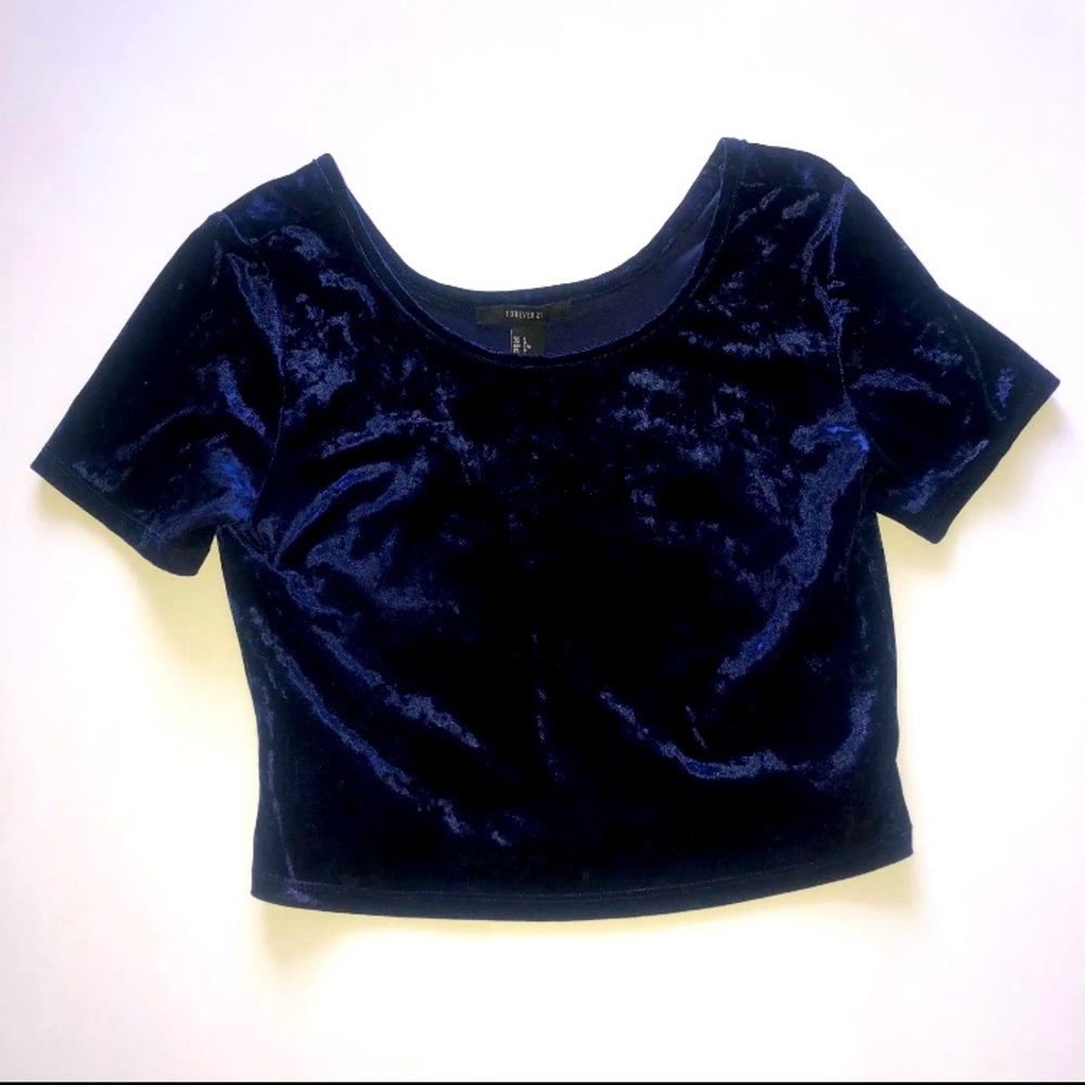 Velvet crop top